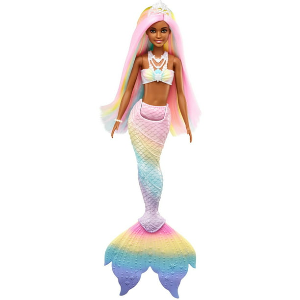Barbie Dreamtopia Color Magic Mermaid Doll with Outfit and Tail for Coloring with Included Crayola Washable Color Wands Gift for 3 to 7 Year Olds​​